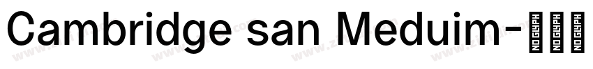 Cambridge san Meduim字体转换